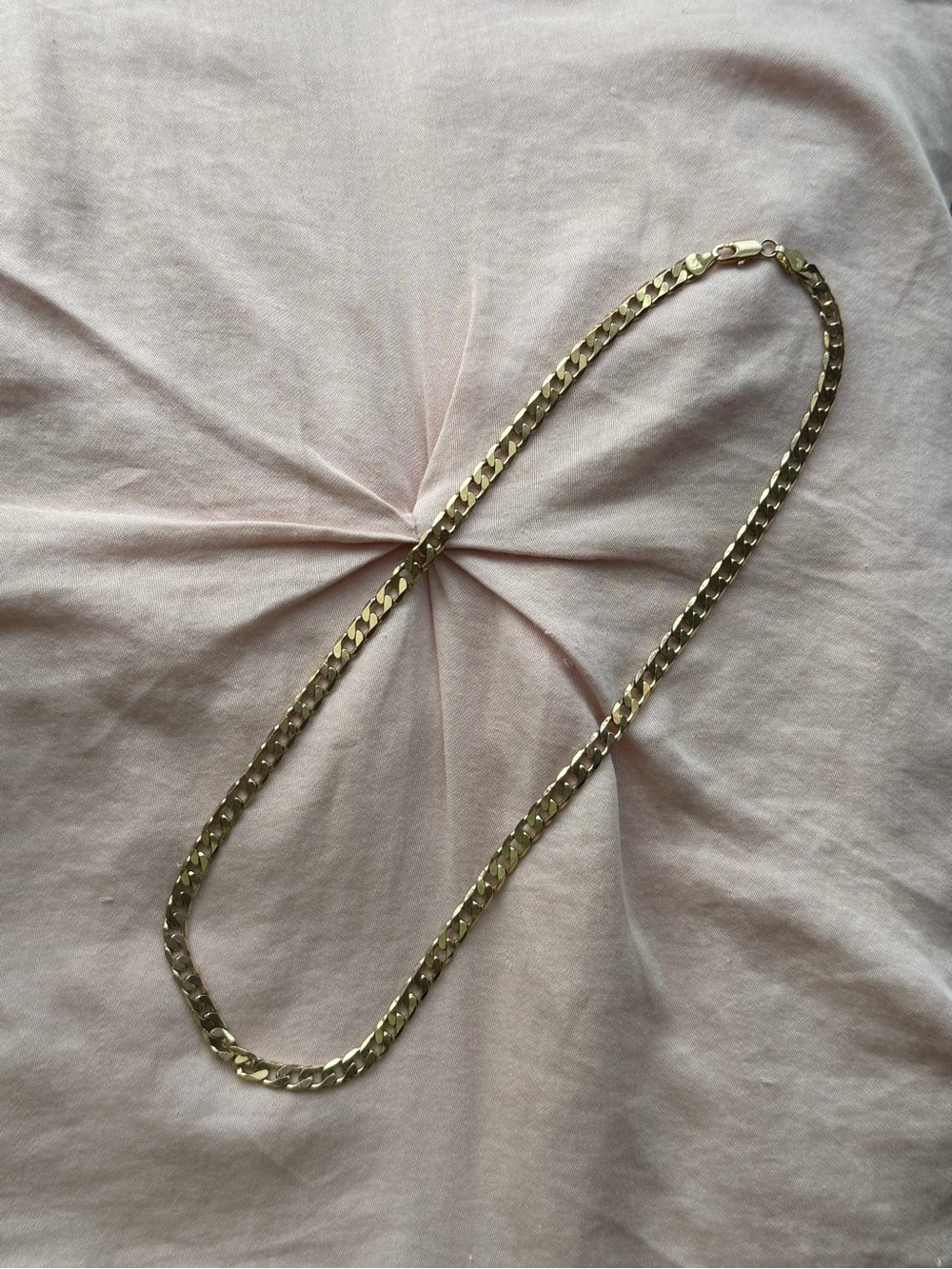 Gold Plated Tone Figaro Chain Necklace